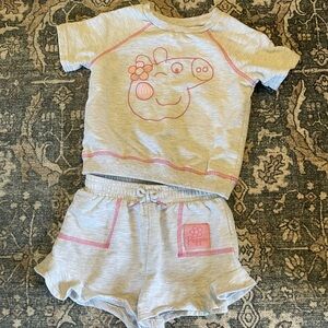 Peppa Pig Light Gray and Pink Kids Outfit